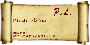 Pisch Léna névjegykártya