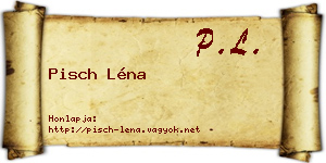 Pisch Léna névjegykártya